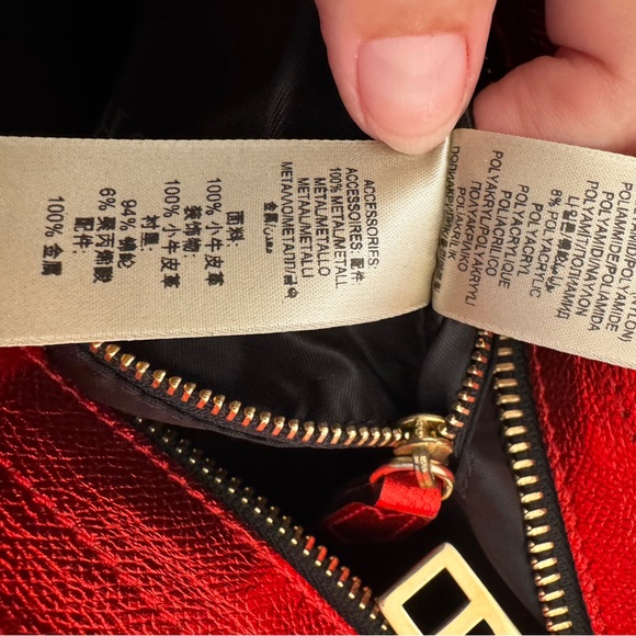 Burberry Metallic Red Leather Somerford - Picture 11 of 17